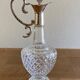 Glass and silver metal ewer