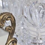 Brass and crystal centerpiece vase, 1950s