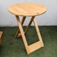 Folding table design "Suzy" Adrian Reed blonde wood vintage 80s