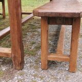 Farm table and benches, 70s