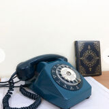 Blue vintage phone