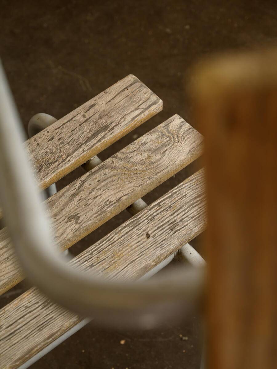 Vintage school bench