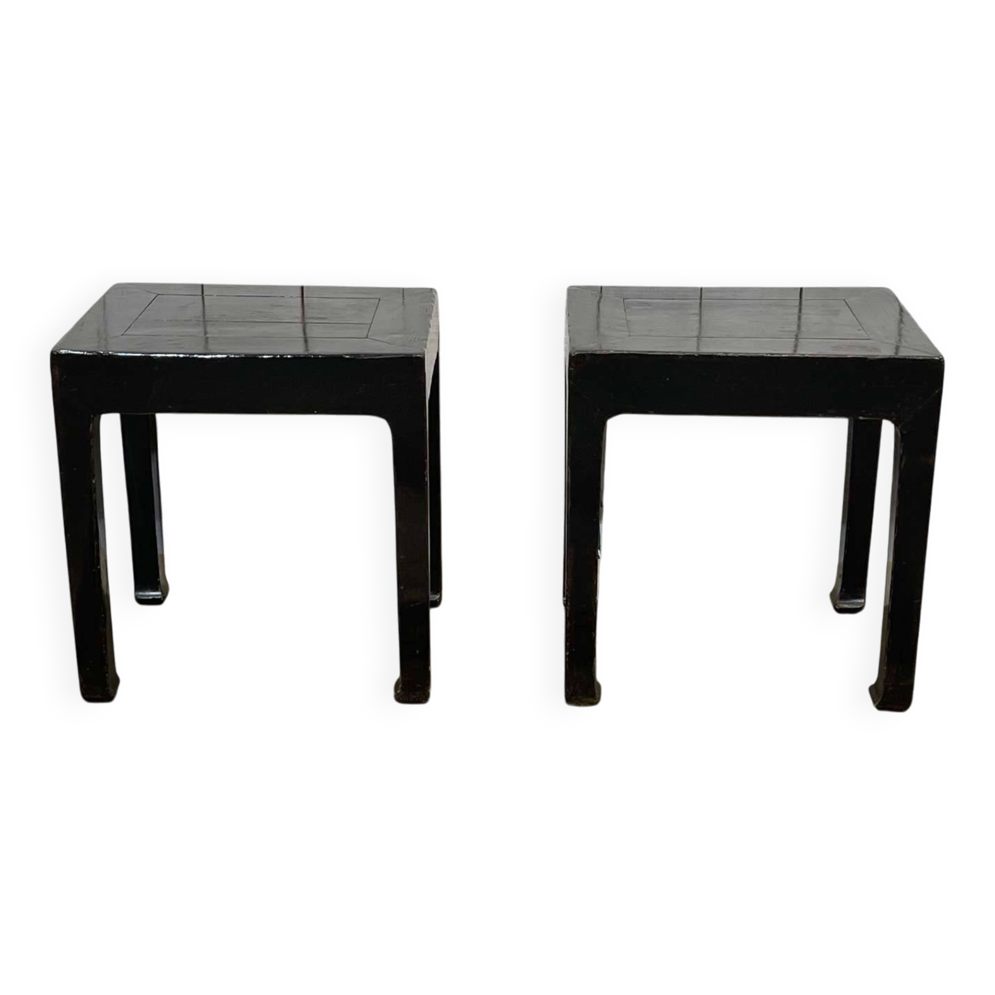 Pair of painted wooden side tables from the 70s