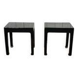 Pair of painted wooden side tables from the 70s