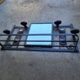 Wrought iron mirror coat rack