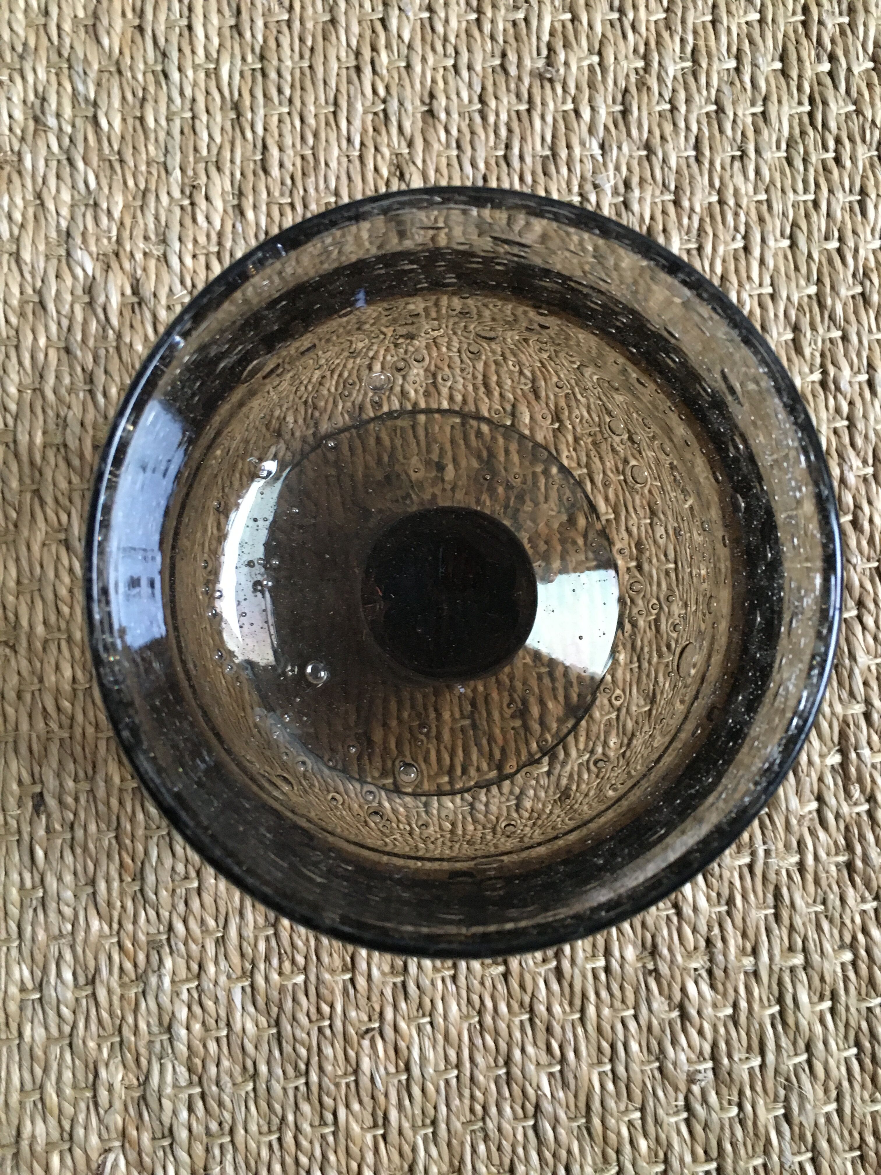 Lot de 6 verres coupes à pied vintage en verre bulle année 70