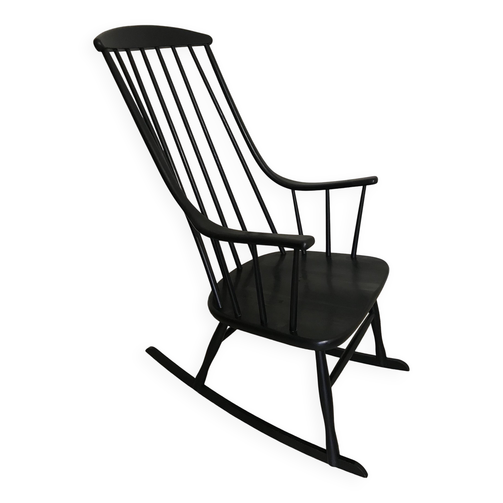 Grandessa Rocking Chair in Black Beech by Lena Larsson, 1960's