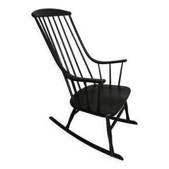 Grandessa Rocking Chair in Black Beech by Lena Larsson, 1960's