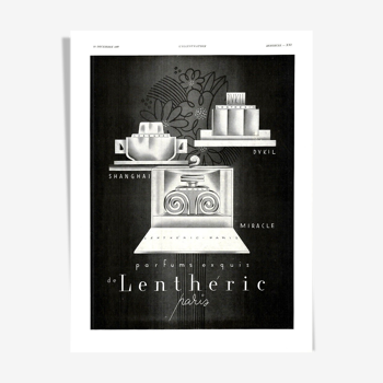 Vintage poster 30s Lentheric perfume