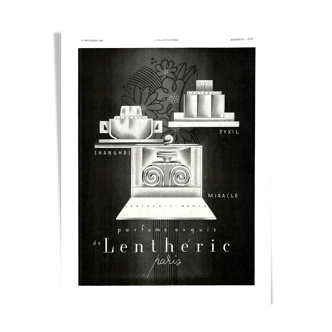 Vintage poster 30s Lentheric perfume