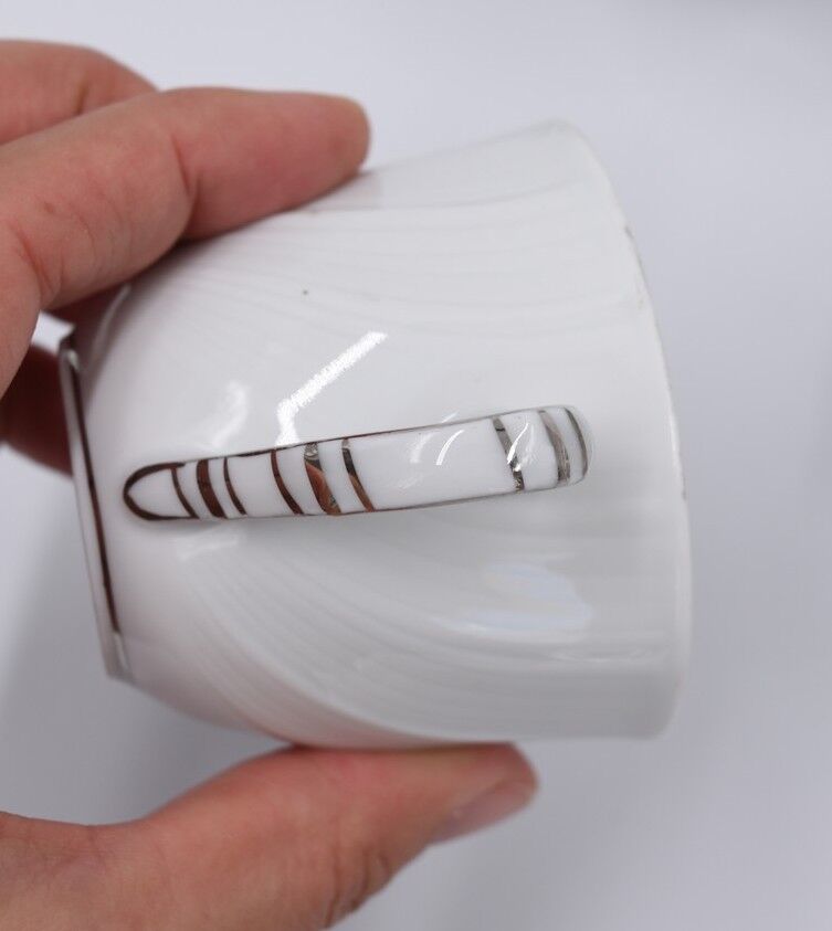 6 cups and under porcelain cup Bernardaud Limoges verdi model