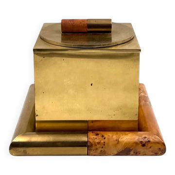 Tommaso Barbi, Mid-century brass luxury ice bucket, TB Italy, ca. 1970