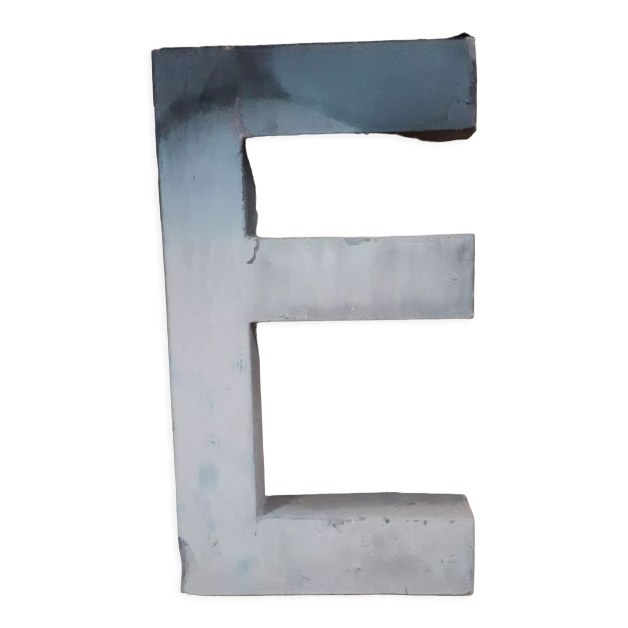 Letter of sign metal zinc vintage 1950 1960