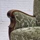 1960s, Danish armchair, green furniture velour, solid oak wood.