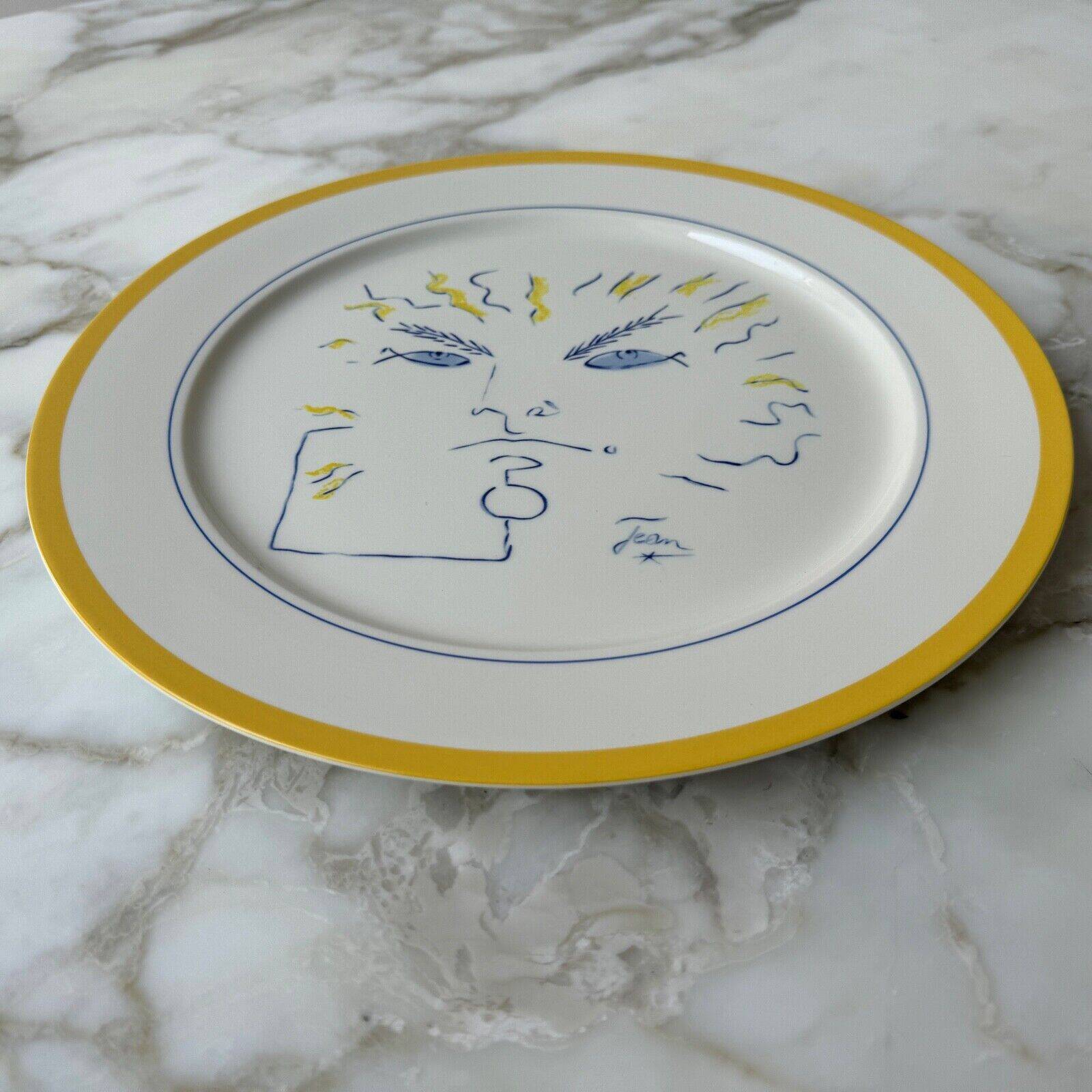 Plate drawing by Jean Cocteau Villeroy & Boch Jean-Claude Goumard