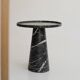 Black marble side table