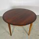 1960s Midcentury round rosewood dining table, Lübke