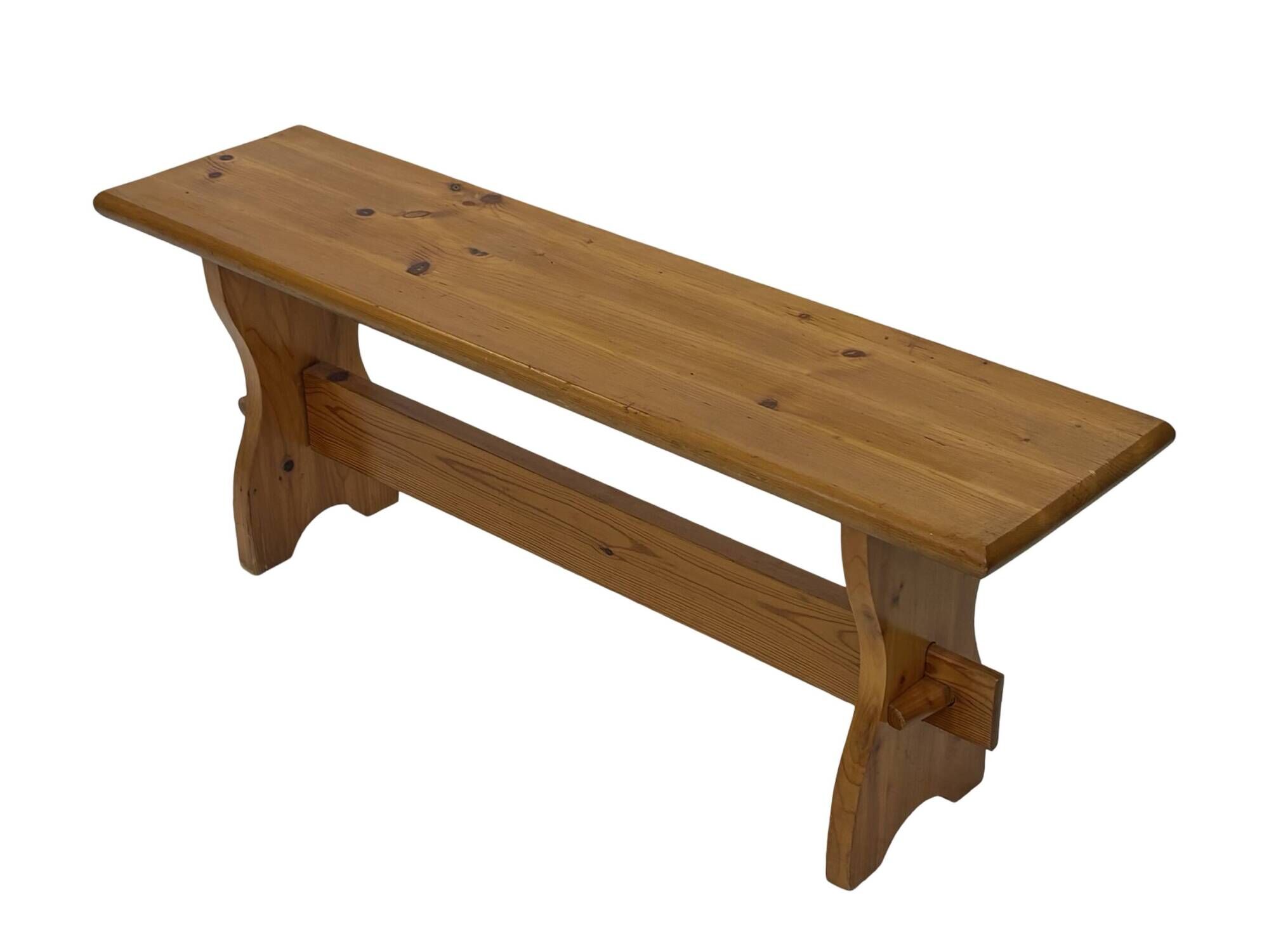 Vintage Pine Bench, 1960s Scandinavian Design small model