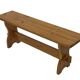 Vintage Pine Bench, 1960s Scandinavian Design small model