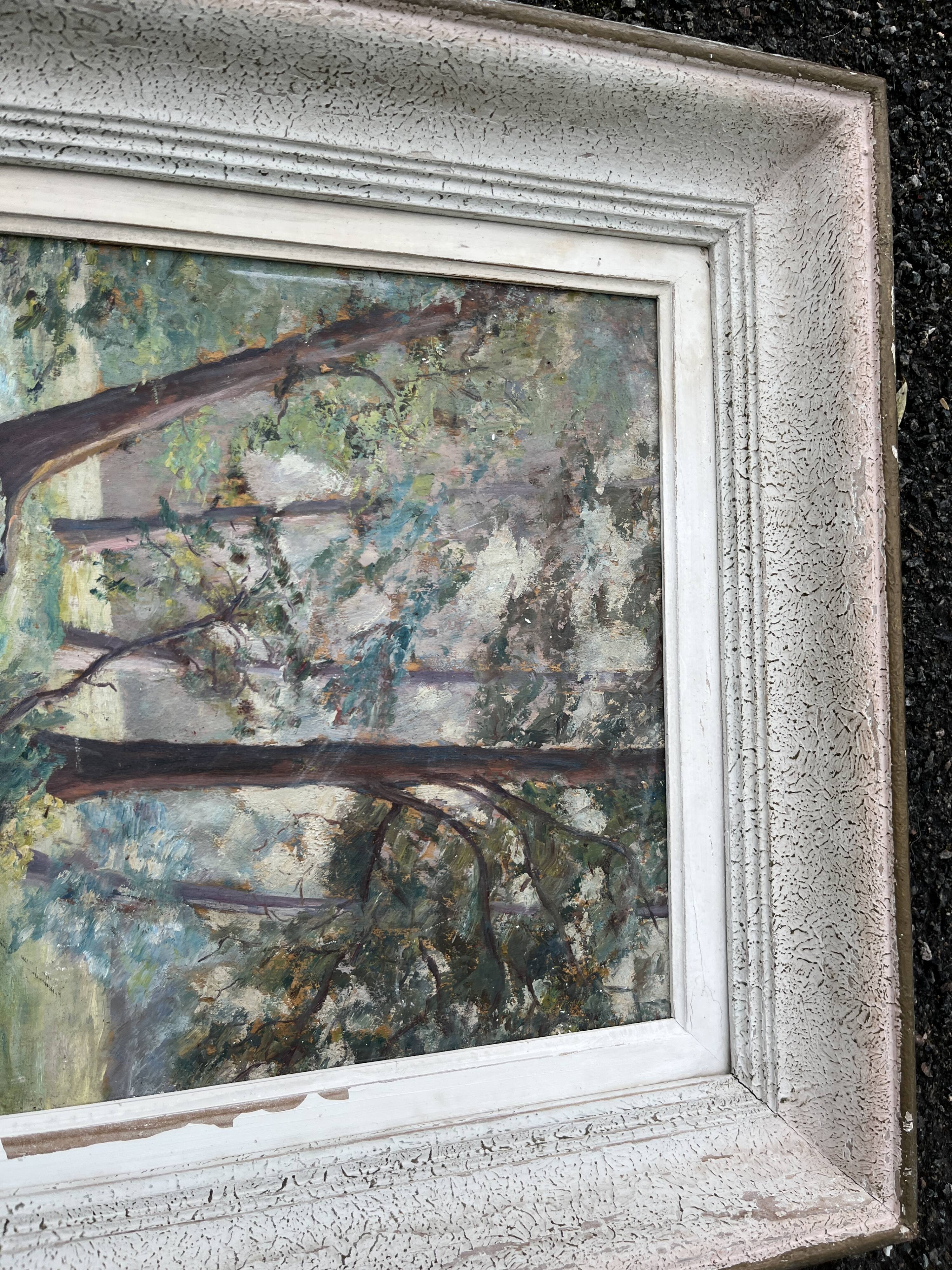Rare antique double-sided painting – oil landscapes