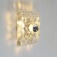 Large 1970s set of 'ice glass' wall lamps by Peill & Putzler
