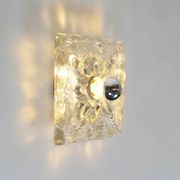 Large 1970s set of 'ice glass' wall lamps by Peill & Putzler
