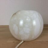 Alabaster white marble ball lamp