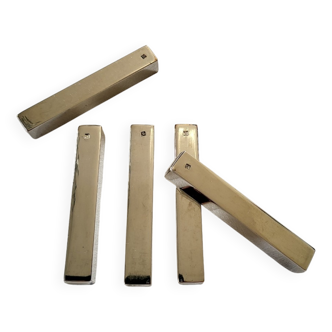 5 silver-plated knife holders, Ste NPA goldsmith hallmark