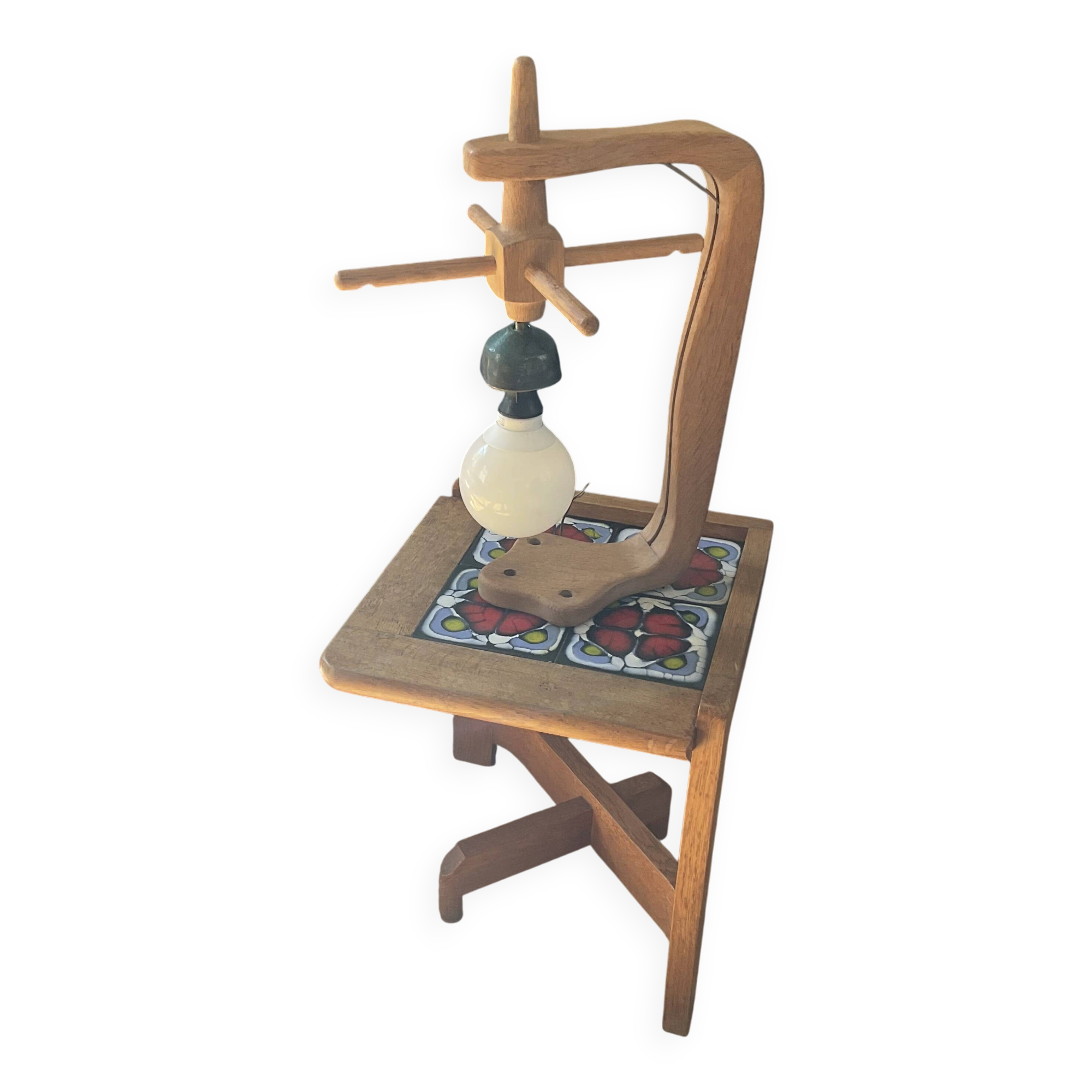 Guillerme and Chambron Lamp blonde oak series your house 1950s