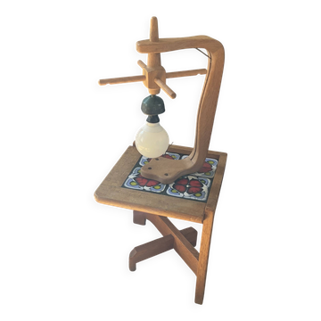Lampe Guillerme et Chambron en chêne blond série Votre Maison, années 50