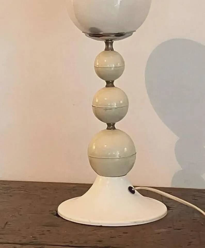 Space Age Table Lamp Goffredo Reggiani Italy 1970 | Vintage Italian Design Light Metal Chrome Living Room Lighting