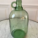 Green lady-jeanne with handle 70s