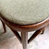 Heart bistro chair in beech and green wool