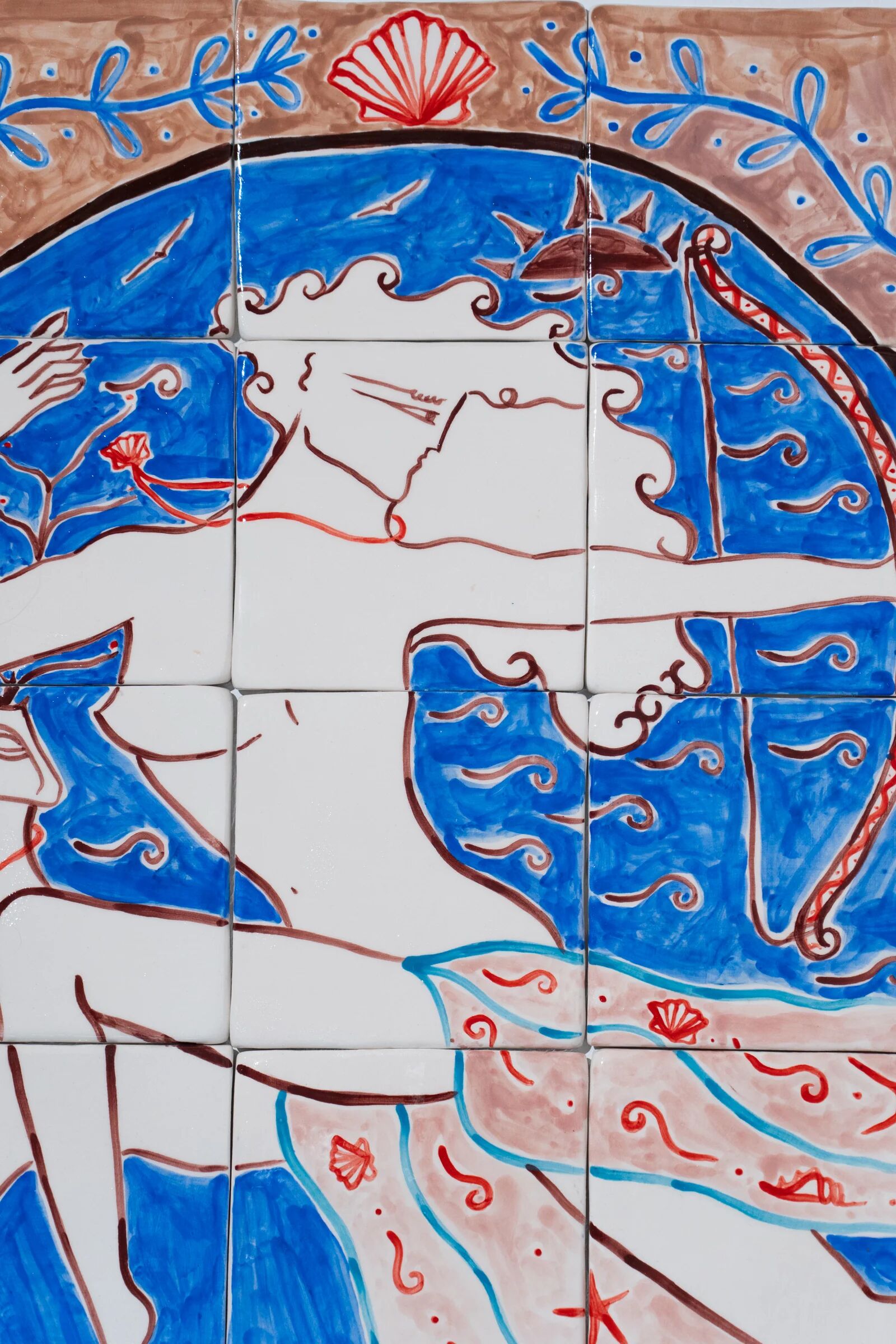 La Chasseresse - Peinture en mosaïque 39 cm x 52 cm