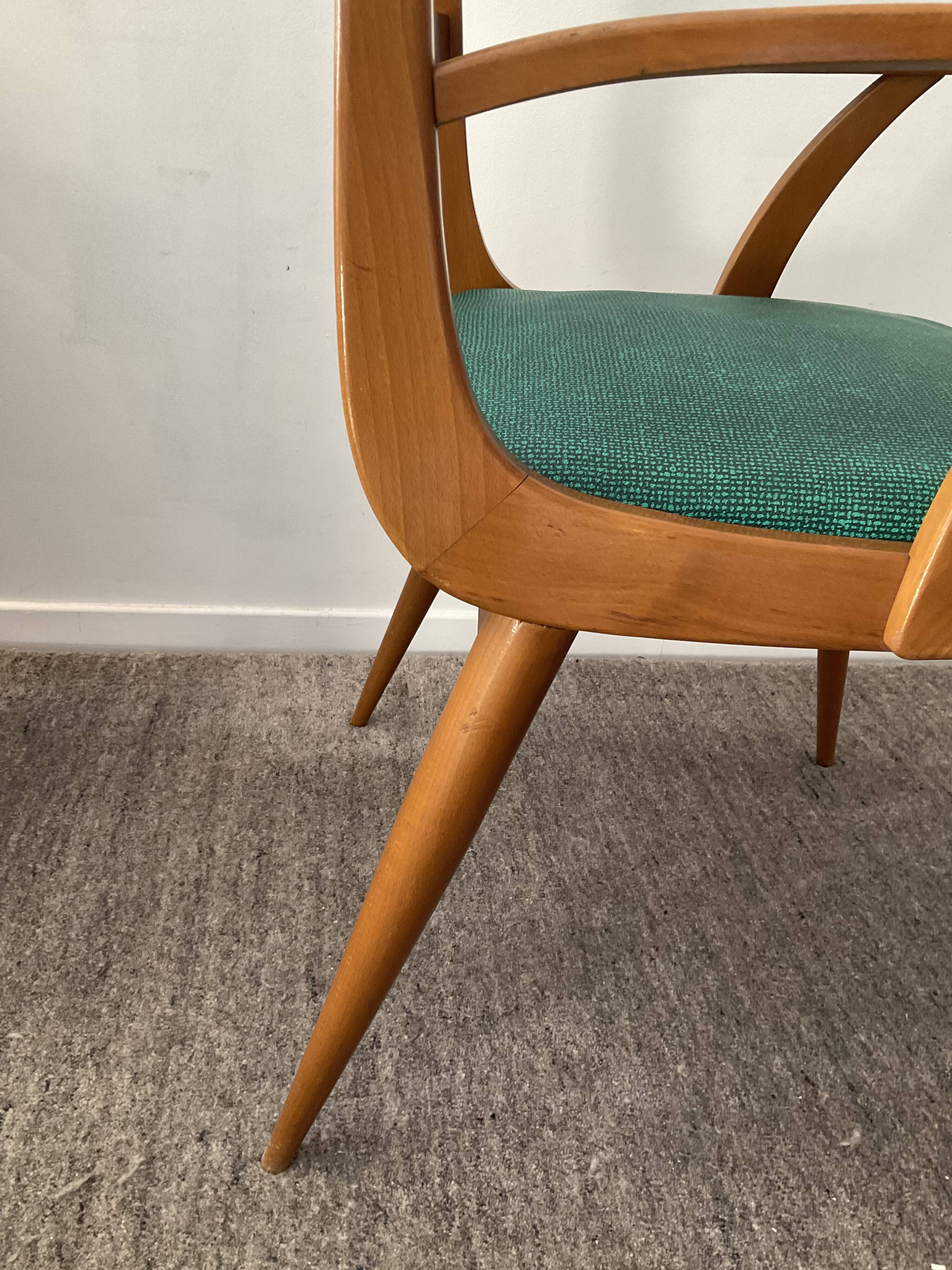 Scandinavian armchair from the 60s in solid beech