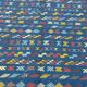 Tapis bleu à motifs berbères fait main 134x208cm