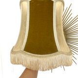 Lampshade vintage fringed velvet and pork bladder