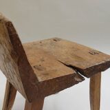 Rare Primitive  19th Century English Walnut Chair Wabi Sabi Style