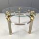 Vintage brass side table in the shape of an ibex or antelope, 1970s