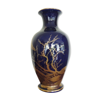 Midnight blue porcelain vase