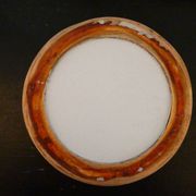 Round golden mirror