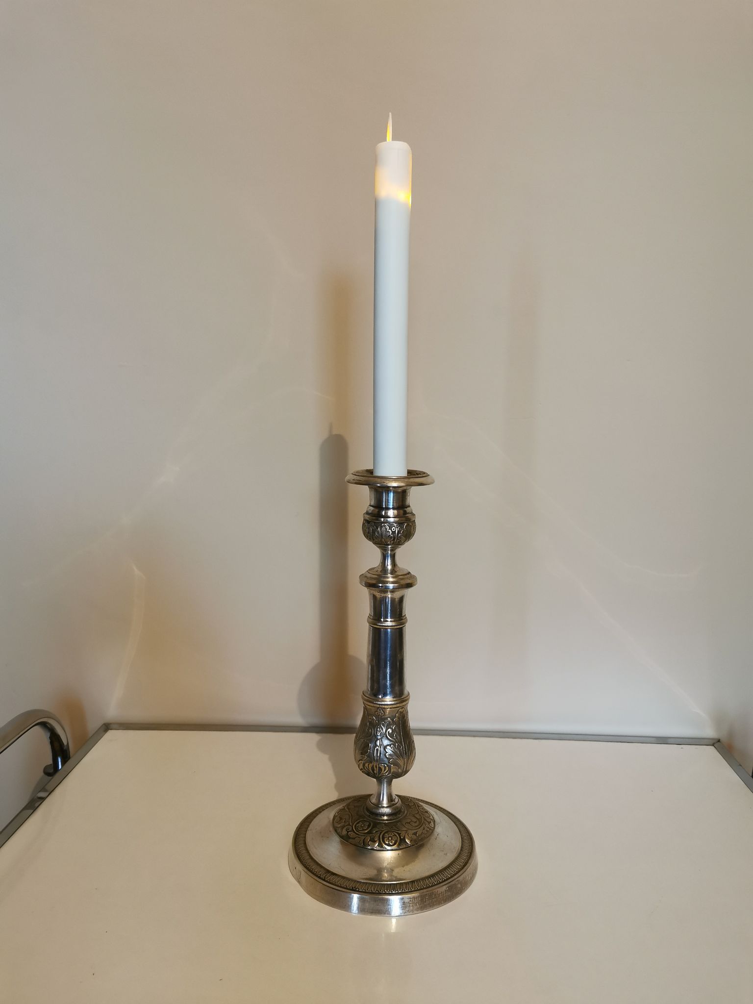 Silver-plated candlestick