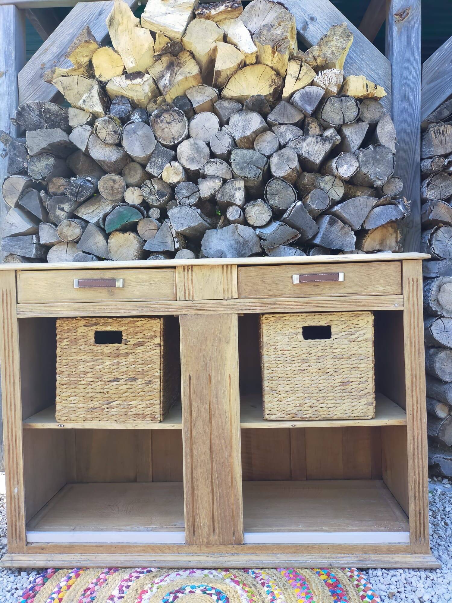 Solid wood storage furniture