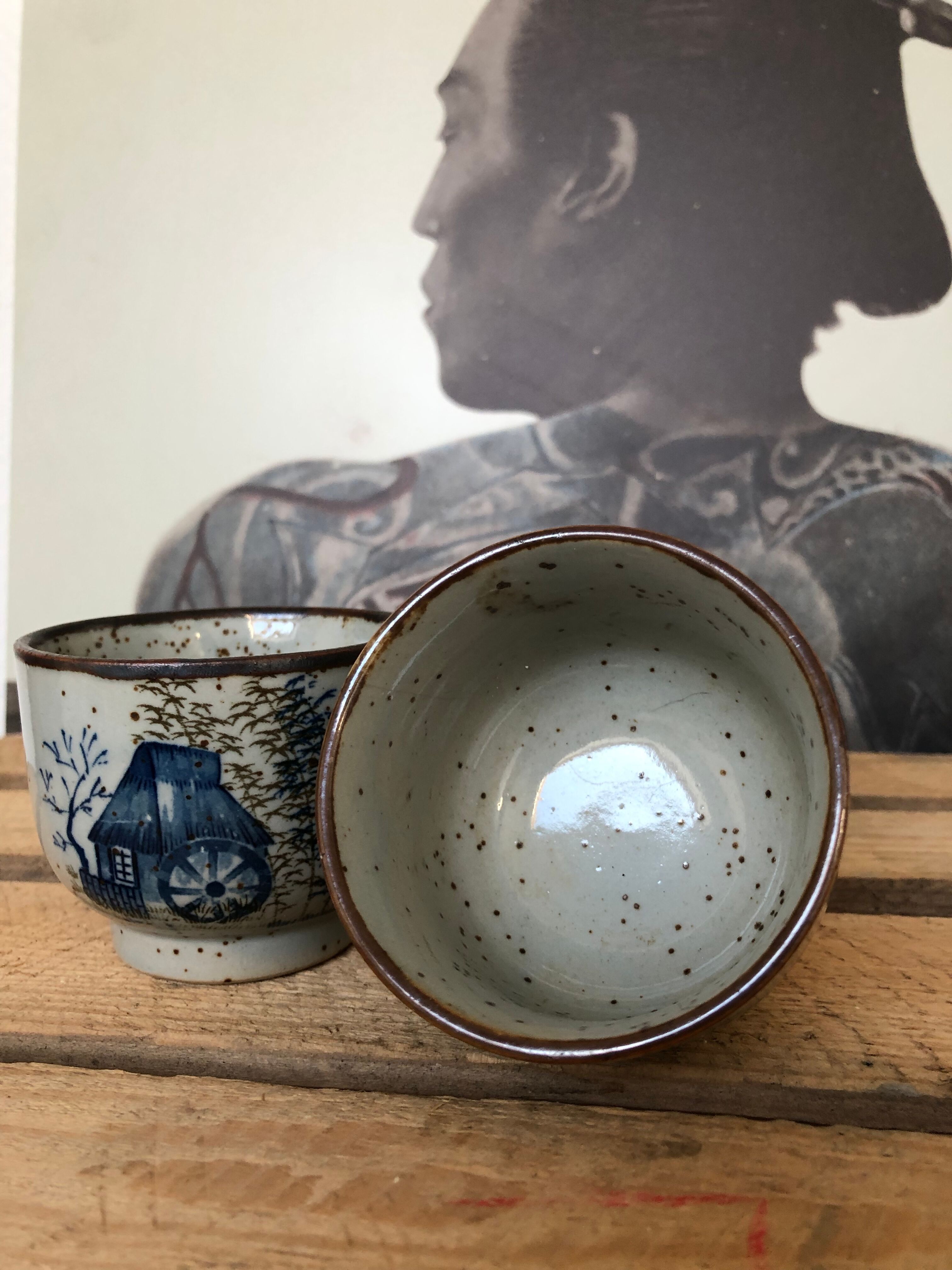 Coffee cups duo Jane Chinese motif