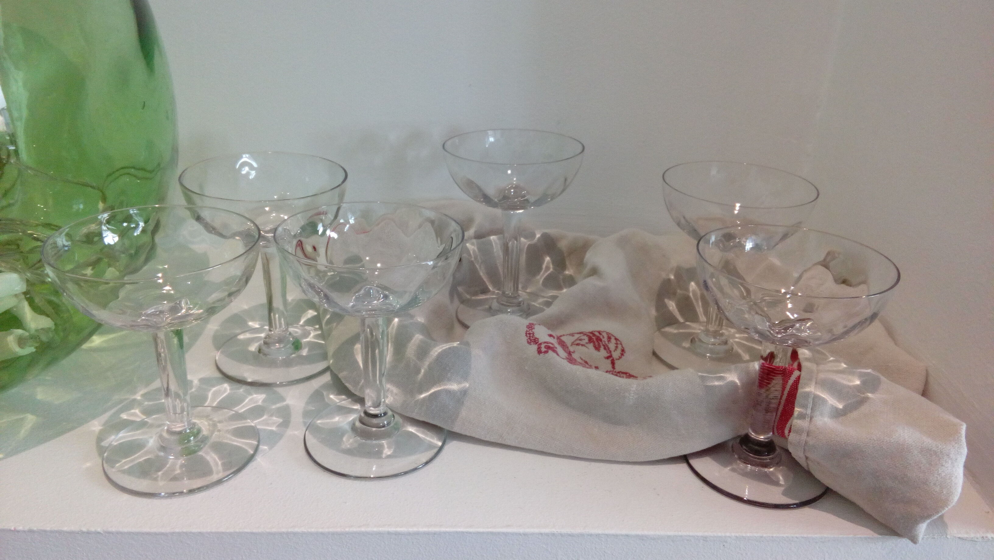 Set of 6 champagne glasses