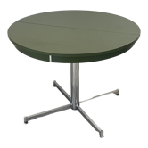 70's faux galuchat green table design, very trendy.