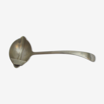 Silver metal sauce spoon