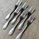 6 dessert forks, Christofle pie in silver-plated metal, shell decoration.