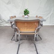 6 Vintage late mid century Marcel Breuer cesca  chairs & a dining table by habitat