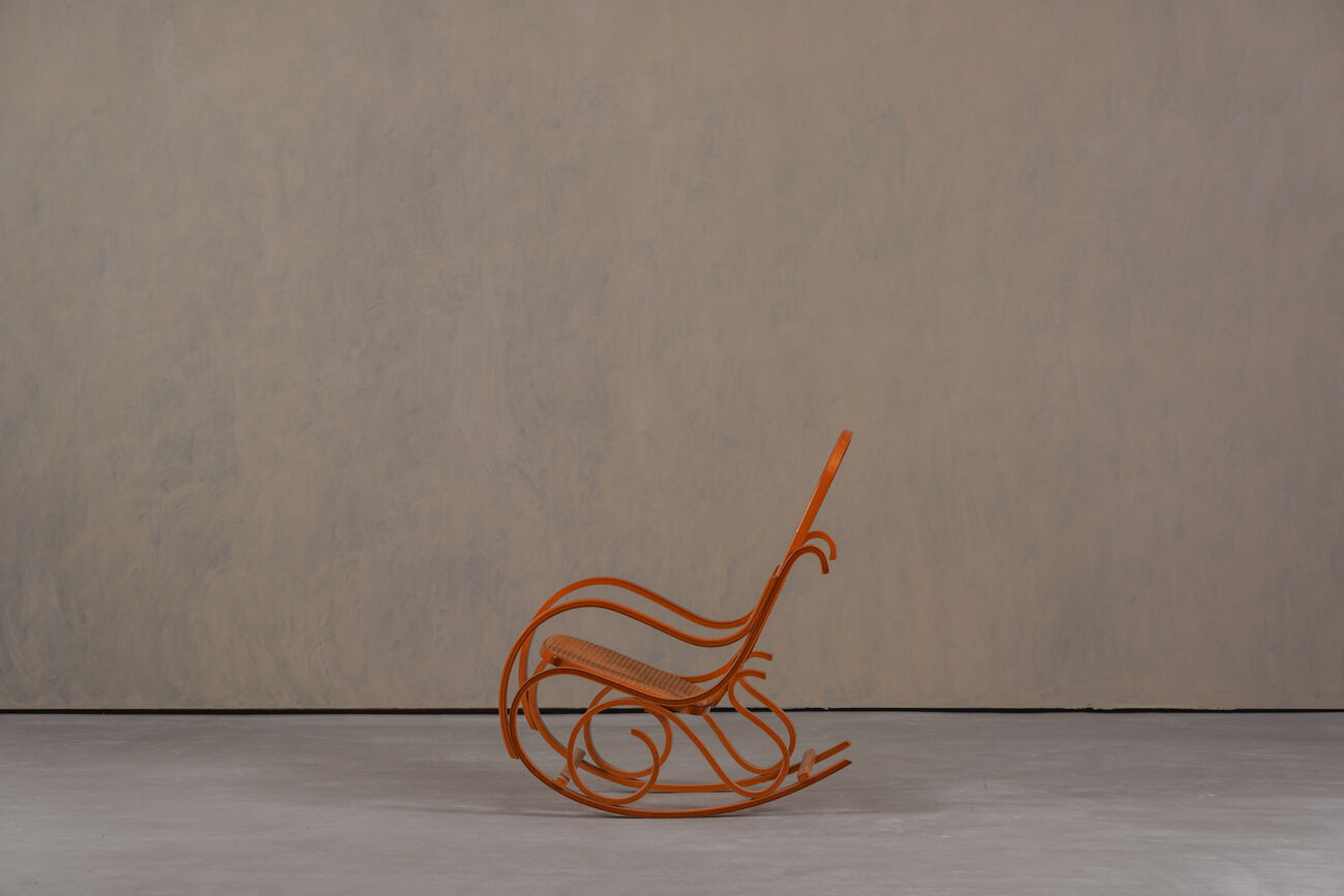 Vintage bentwood rocking chair by Luigi Crassevig, Italy 1970s